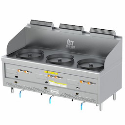 87" Hong Kong Style Interchangeable Steam Range With Three Steamers