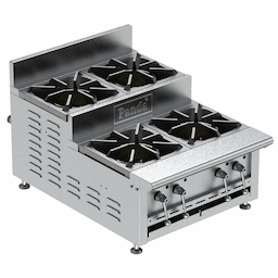 Step-up, Countertop Style With 4 Hot Plate Burners