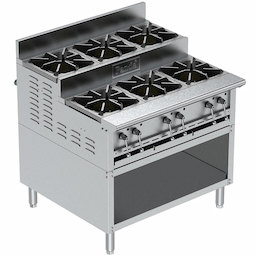 Step-up, Storage Style With 6 Hot Plate Burners