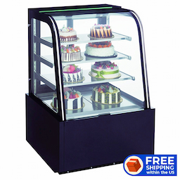 36" Cake Cooler with Curved Glass