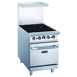 Dukers 24" 4 Burner Gas Oven Range