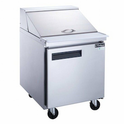 Dukers 30" Single Door Salad Prep Station Refrigerator, Mega Top